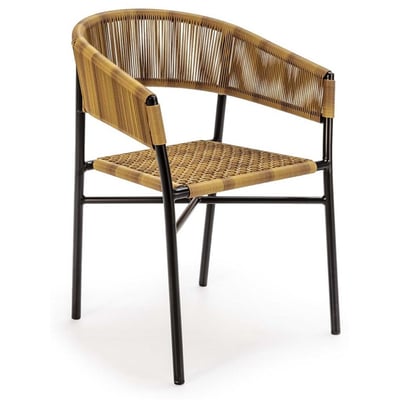 Chaise de jardin tressée avec accoudoirs RECOLLECTION