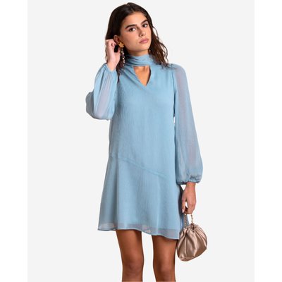 Robe courte en mousseline avec manches bouffantes et nœud multiposition CAYETANA THE-ARE