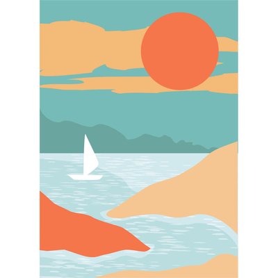 Tableau mural illustration soleil CEANOTHE