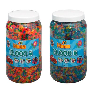 Set de deux pots de perles à repasser (env. 26000) HAMA