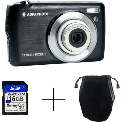 Appareil photo Compact DC8200 Noir Pack Etui + Carte SD 16GB AGFA
