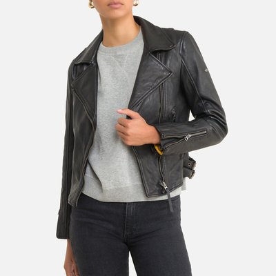 Blouson en cuir zippé SUPERDRY