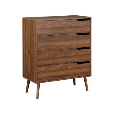 Commode décor bois de noyer 4 tiroirs NEPAL SWEEEK