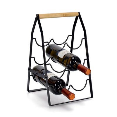 Casier à bouteilles de vin métal bois ZELLER PRESENT