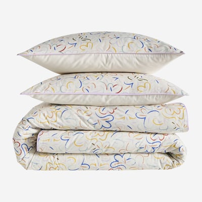 Parure de lit en percale de coton bio ALBANE HABITAT