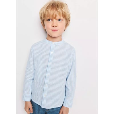 Chemise lin rayée MANGO BABY
