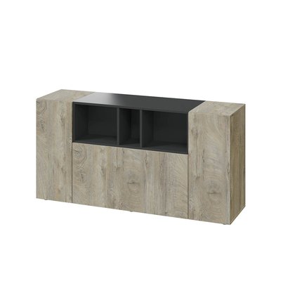 Buffet 3 Portes dont 1 battante et 3 Niches Tamiko - L150 cm CALICOSY