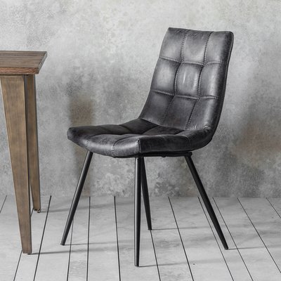 Edwin Quilted Faux Leather Dining Chairs (Set of 2) SO'HOME