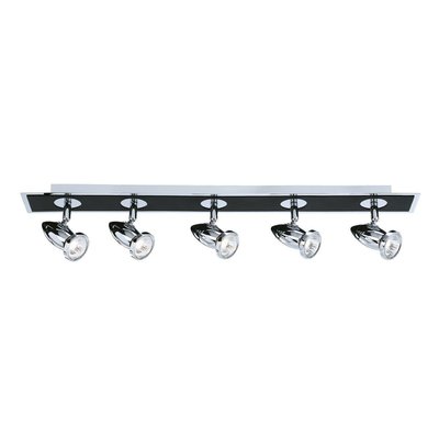 Plafonnier Comet 5x35W GU10 Chrome Noir BOUTICA-DESIGN