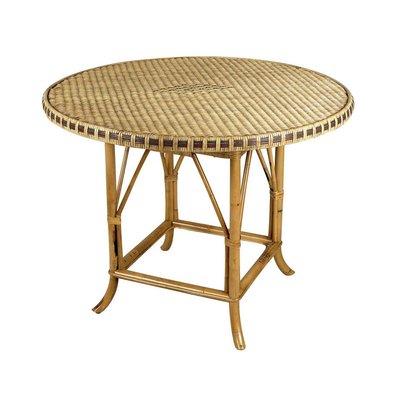 Table en rotin patiné et coloré AUBRY GASPARD