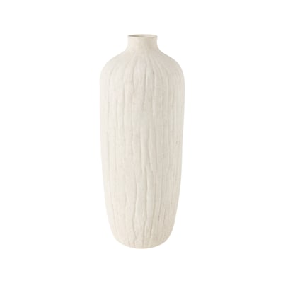 Grand vase céramique déco texturé blanc 36 cm - SIMEON CAMIF