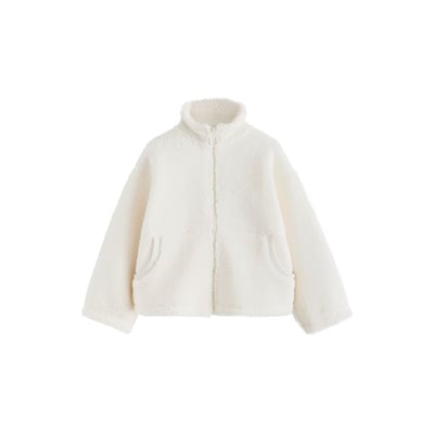 Veste en peau lainée zippée NEXT