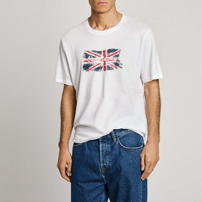 T-shirt col rond logo drapeau PEPE JEANS