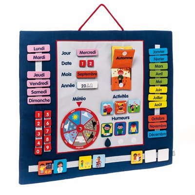 Jeu d'eveil calendrier tissu OXYBUL 