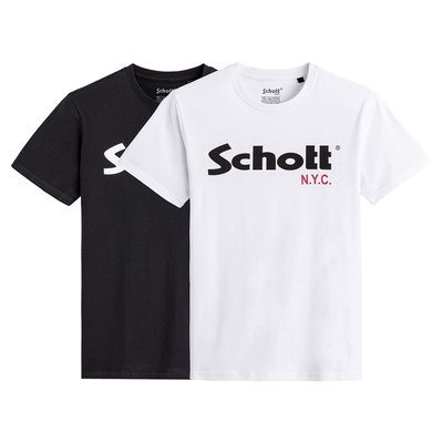 Set van 2 t-shirts met ronde hals en logo Schott SCHOTT