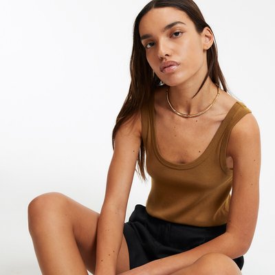 Crew Neck Vest Top LA REDOUTE COLLECTIONS