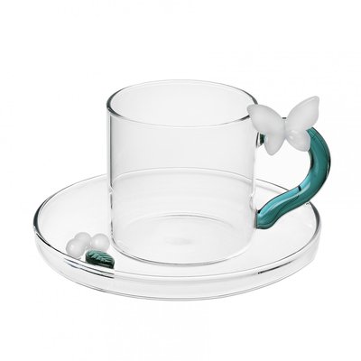 Tasse à café et soucoupe Papillon ICHENDORF