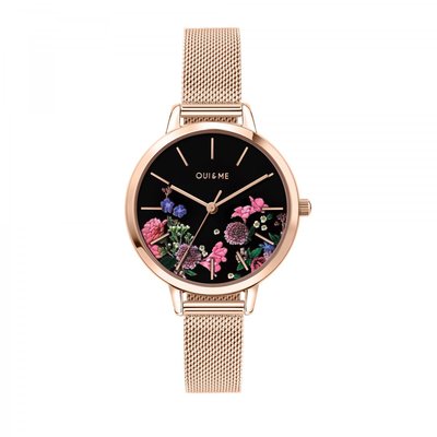 Montre Analogique En Acier Fleurette OUI & ME