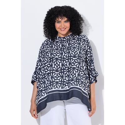 Blouse oversize à col rond et manches ULLA POPKEN