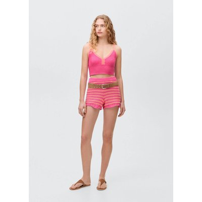 Top crochet contraste MANGO TEEN