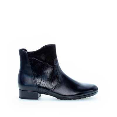 Bottines en cuir à talon décroché bloc GABOR