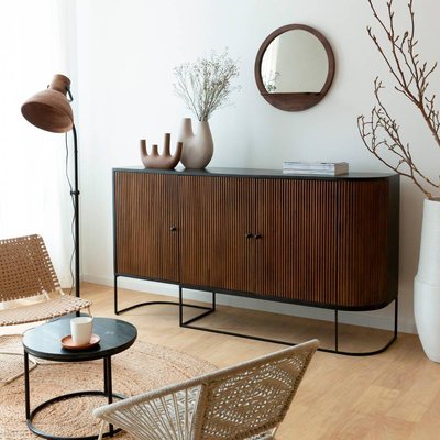 Buffet arrondi en bois de manguier et métal  YSÉ MADE IN MEUBLES 