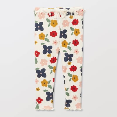 Legging côtelé imprimé en coton BIO GOTS BOUT'CHOU