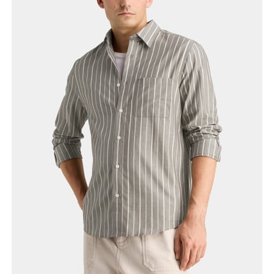 Chemise droite rishtri 4 rayée en coton GALERIES LAFAYETTE