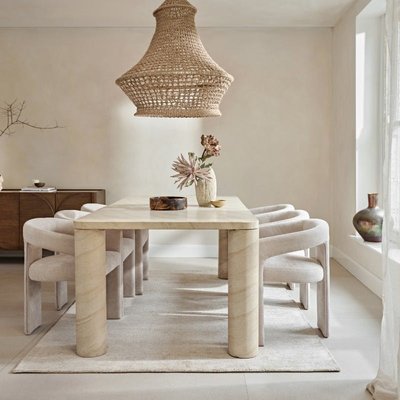Table à manger en pierre forme organique 205 cm IDAHO PIER IMPORT