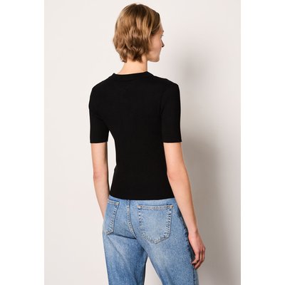 T-shirt côtelé manches courtes col boutonné FANNA ETAM