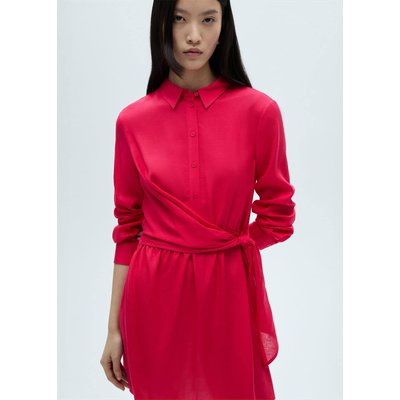 Robe chemise détail nœud MANGO