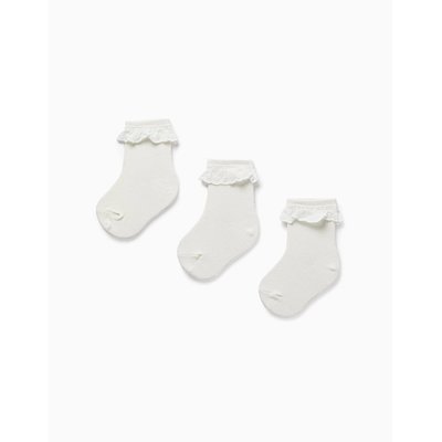 Pack 3 Paires de Chaussettes avec Broderie Anglaise ZIPPY