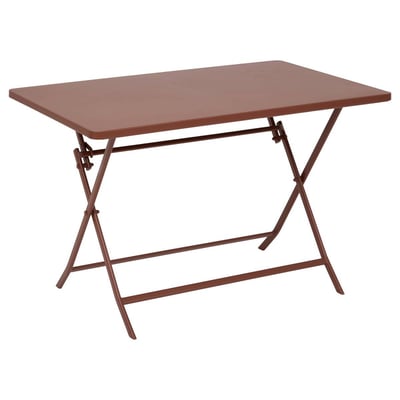 Table de jardin pliante rectangle 4 places en acier GREENSBORO HESPERIDE