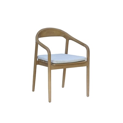 Fauteuil de jardin en teck massif avec coussin  AMBRE BERAH GETAH