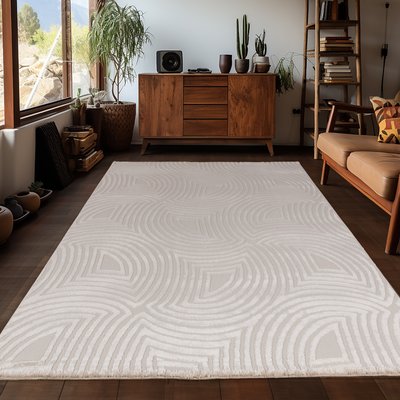Tapis de salon à relief géométrique OIA NAZAR RUGS