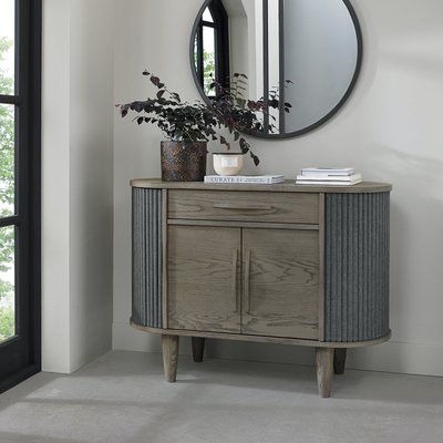 Buffet de rangement arrondi en bois portes accordéon HOUSTON PIER IMPORT