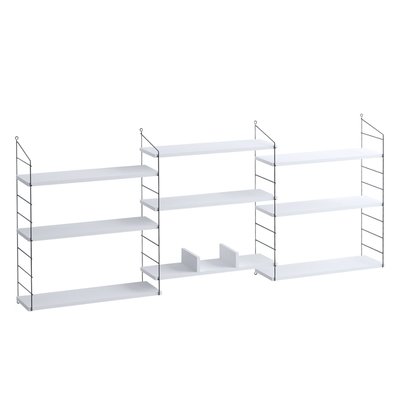 Etagère blanche avec métal noir H216 cm - LUNGO CALICOSY