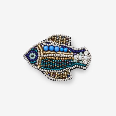 Broche poisson perles de rocaille BALABOOSTE