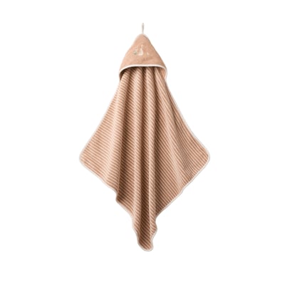 Cape de bain coton bio CÉLESTINE CARRE BLANC