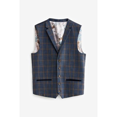 Gilet de costume à carreaux avec liserés NEXT