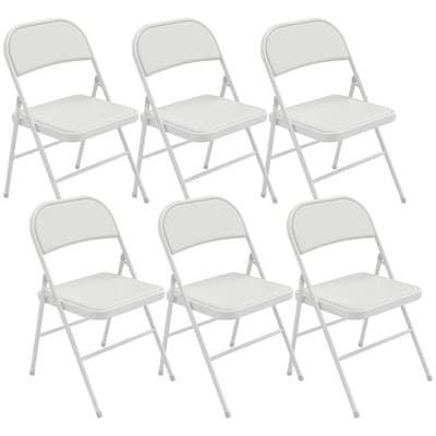 Chaise pliante Revêtement synthétique Blanc HOMCOM