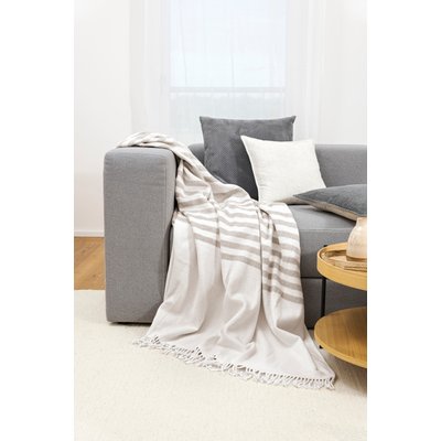 Plaid à rayures et franges SELA MAGMA HEIMTEX