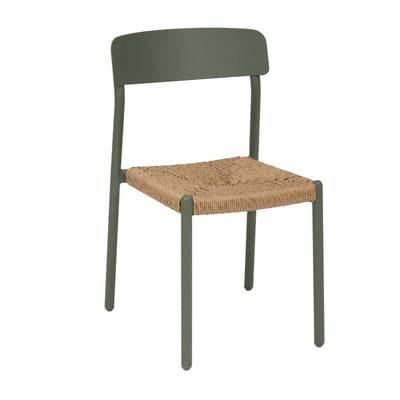 Chaise de jardin empilable en aluminium et résine tressée WISTTY HESPERIDE