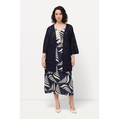 Cardigan à encolure en V et manches 3/4. ULLA POPKEN