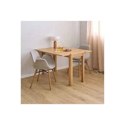 Table rectangulaire à volets chêne clair 2/4 places L120 - MILA HELLIN, DEPUIS 1862