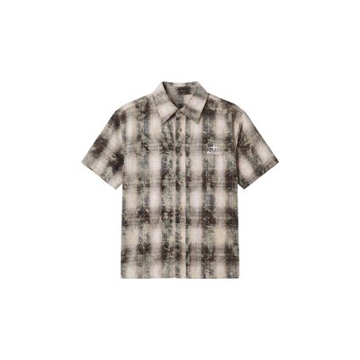Chemise homme à motif carreaux avec broderie au dos PROJECT X
