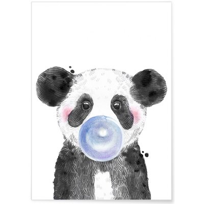 Affiche Bulle de Panda Bleue L'AFFICHERIE