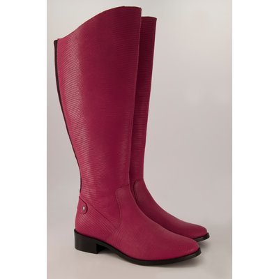 Bottes en cuir tige XL et impression python ULLA POPKEN