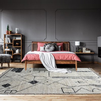 Authentique tapis berbère fait à la main en laine BENI OUARAIN J UN AMOUR DE TAPIS