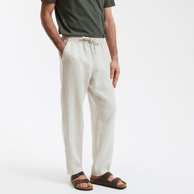 Pantalon droit en lin LA REDOUTE COLLECTIONS